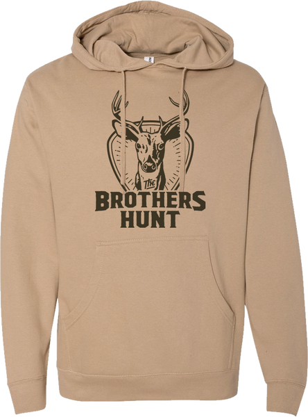 Deer Emblem Hooded Sweatshirt - Sandstone